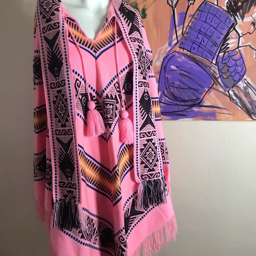 Artesanias Inca 100% Wool Poncho